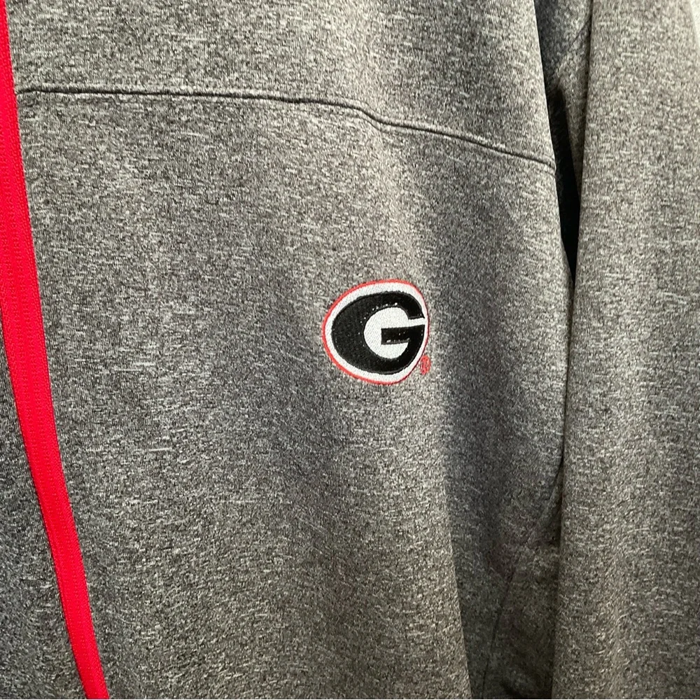 Knights Apparel University Of Georgia Grey, Red Zip Up Jacket Size L Bulldogs